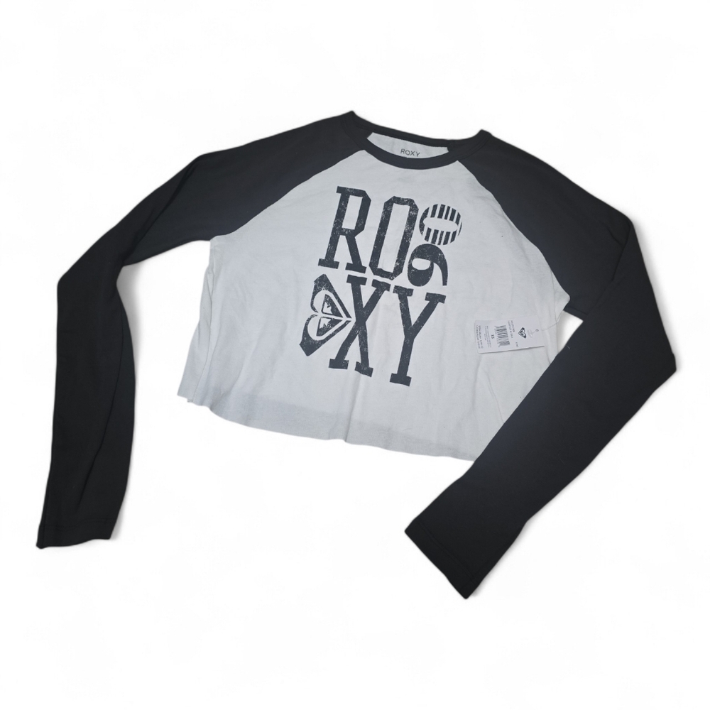 Roxy Monochrome Raglan Crop Top